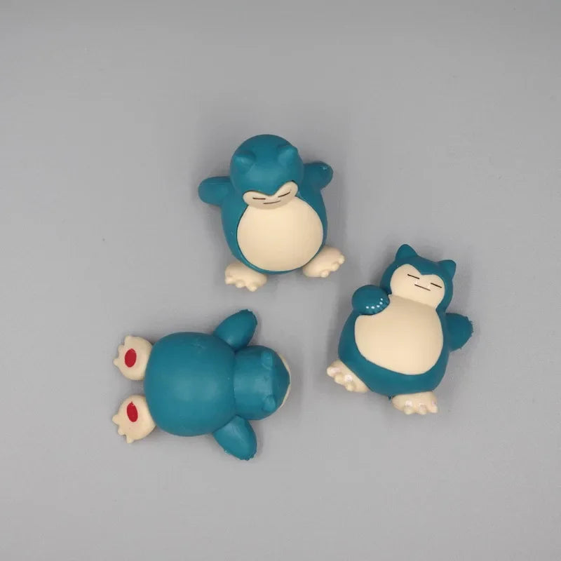 5Pcs/Lot Snorlax Mini Figure 1.8-3cm Micro Landscape Cake Decoration Kawaii Ornaments