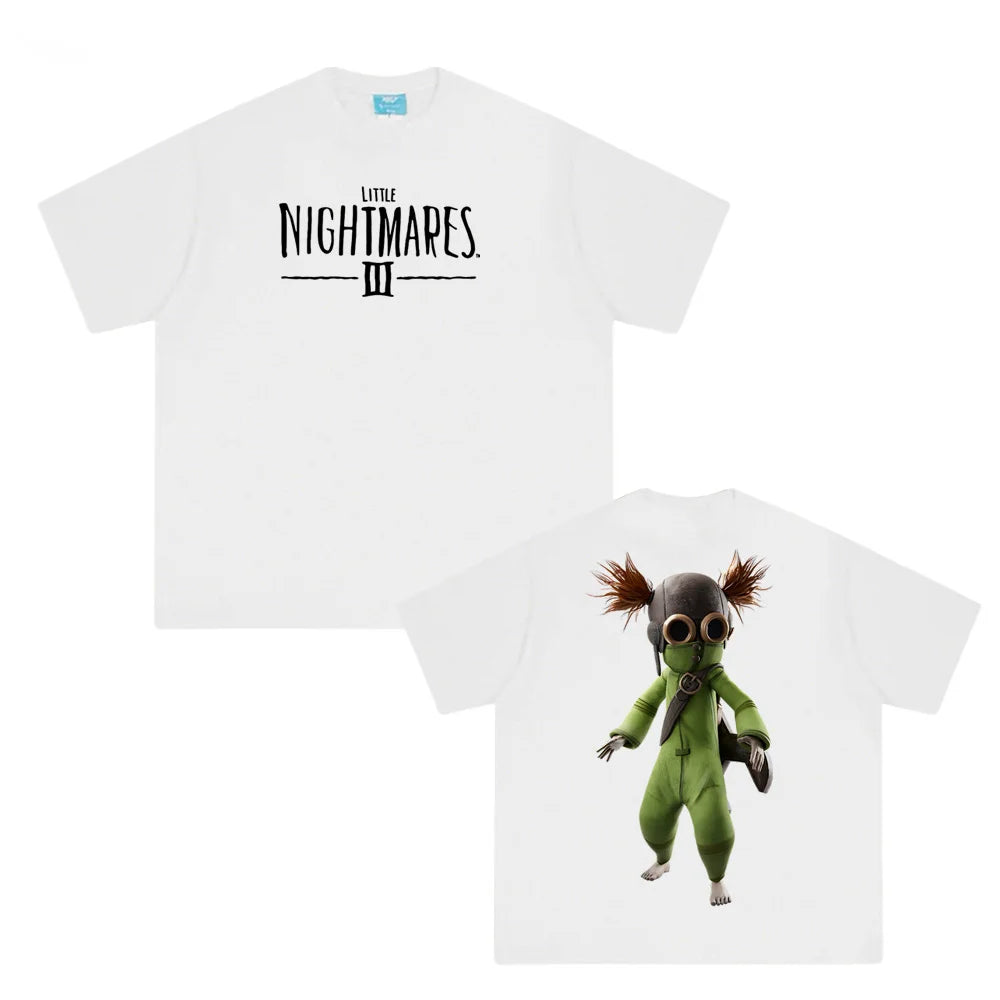 Little Nightmares3  Alone 100%Cotton Game Print High Quality Tee-shirt Summer Anime Print Tshirt Camisetas Manga Short Sleeve