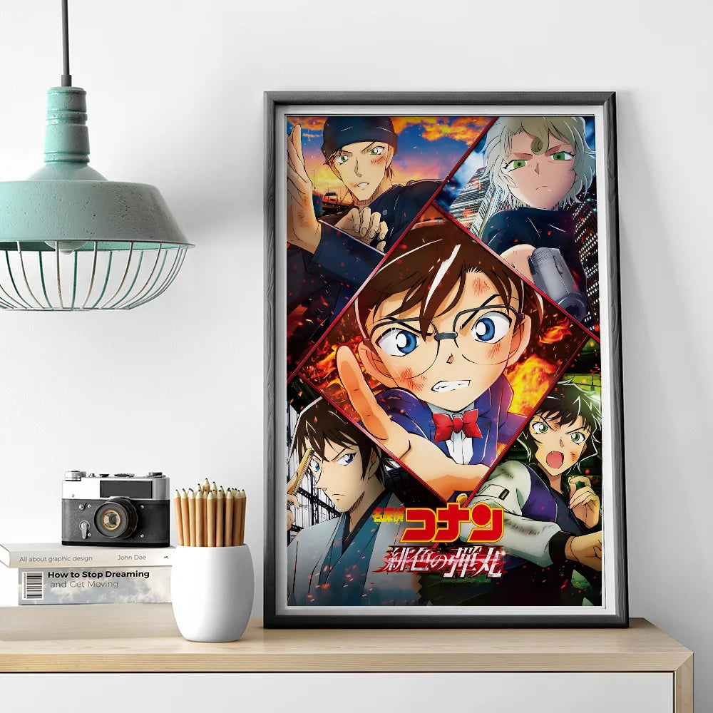 1PC Detective C-Conan Poster Self-adhesive Art Waterproof Paper Sticker Coffee House Bar Room Wall Decor
