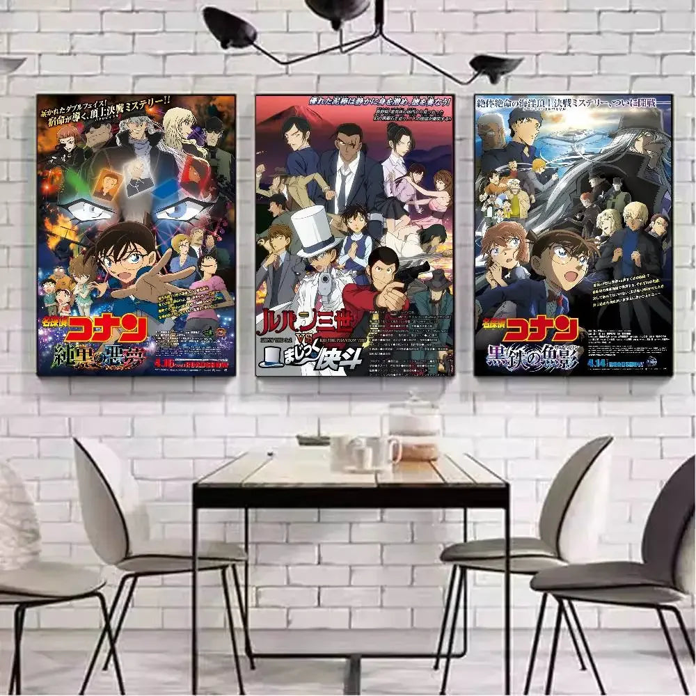 D-Detective C-Conan Movie Poster Canvas painting poster with prints Home bedroom living room decoration gift