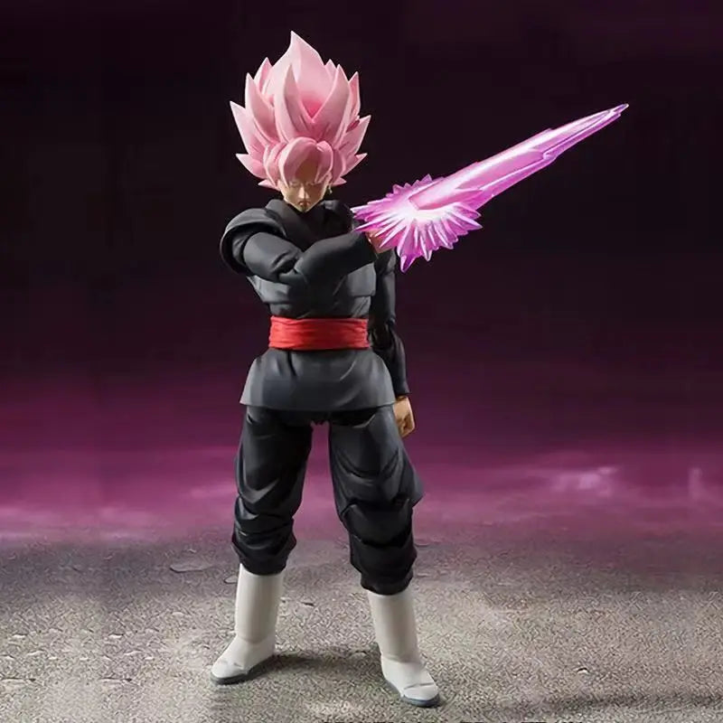 Dragon Ball Black Goku Zamasu 14cm Anime Action Figure Super Saiyan Movie Version Dbz Model With Multiple Accessories Toys Gifts