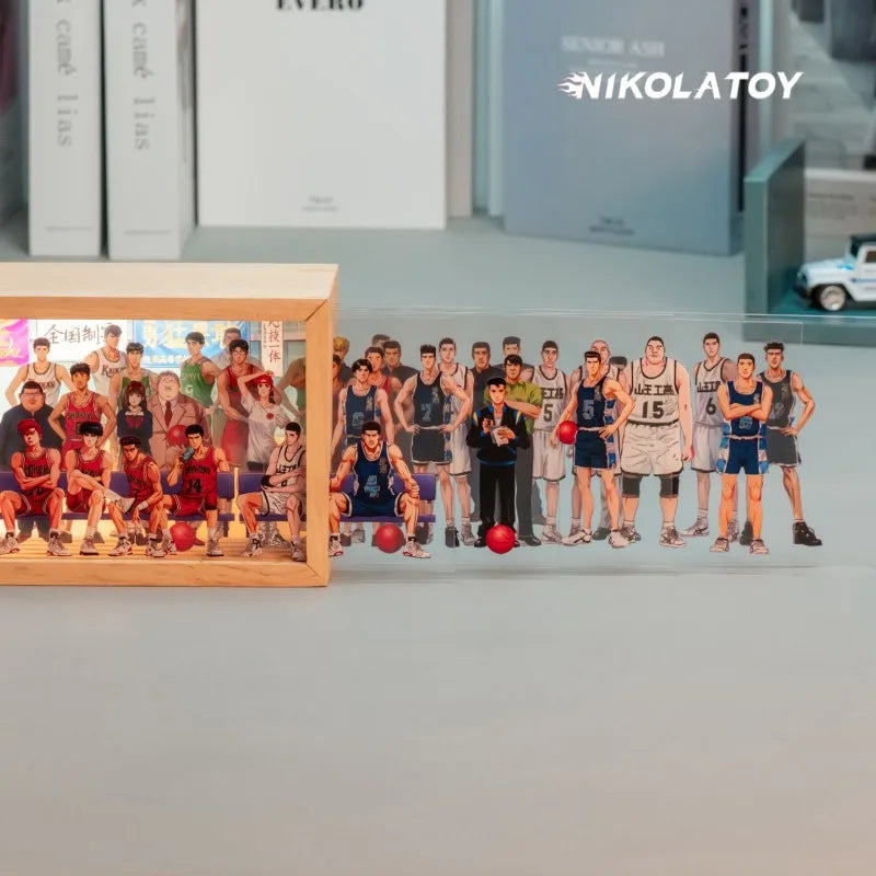 NIKOLATOY Slam Dunk Dragon Ball Conan Kimetsu No Yaiba Naruto Sailor Moon 3D Frame Ornaments