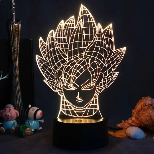 Anime Dragon Ball Lamp Led Acrylic Stand Super Saiyan Goku Figure For  Child Bedroom Decor Nightlight Cool Kids Birthday Gift