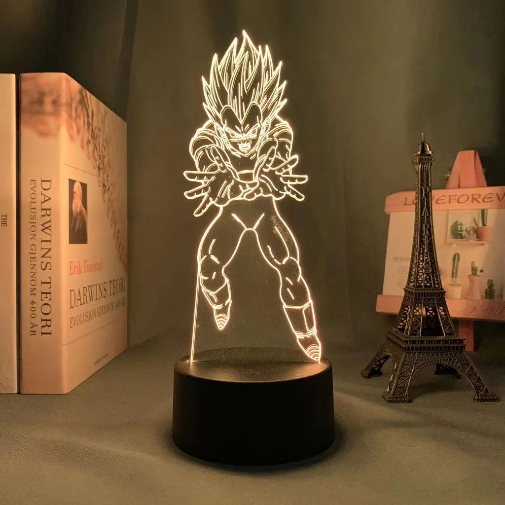 Anime Dragon Ball Lamp Led Acrylic Stand Super Saiyan Goku Figure For  Child Bedroom Decor Nightlight Cool Kids Birthday Gift