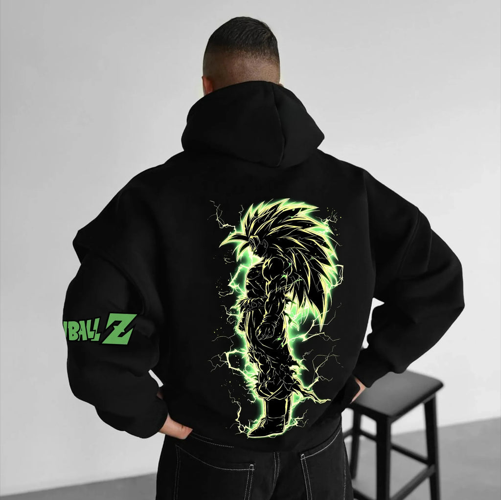 2025 Dragon Ball GOKU Anime Peripheral Printed Hoodie Autumn and Winter Korean Loose Men's and Women's Cotton Sweater