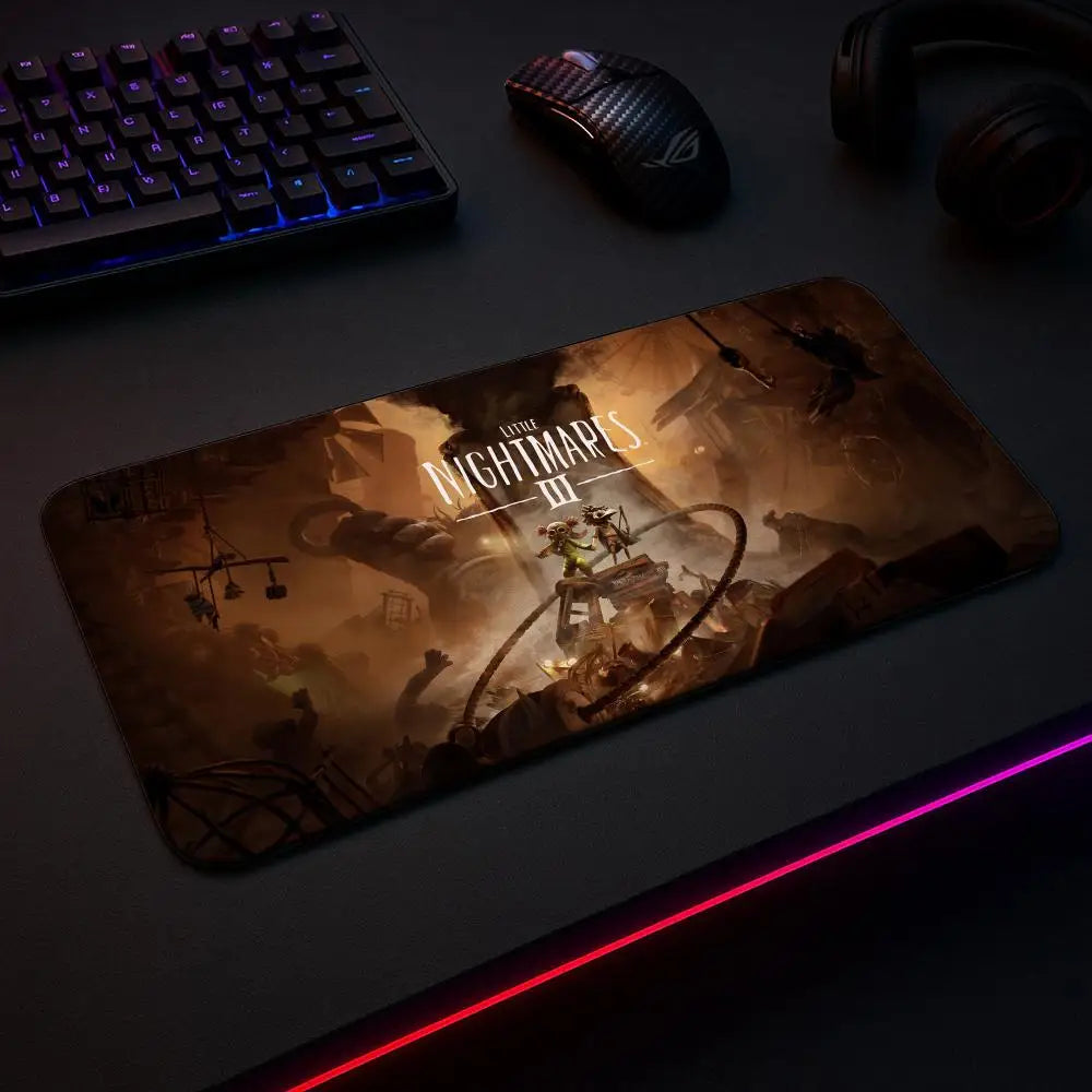 Little Nightmares 3 Mouse Pad Play Mat,Large XXL90x40cmx5mm,stitch Desk Mats,Gaming Accessories,PC Parts
