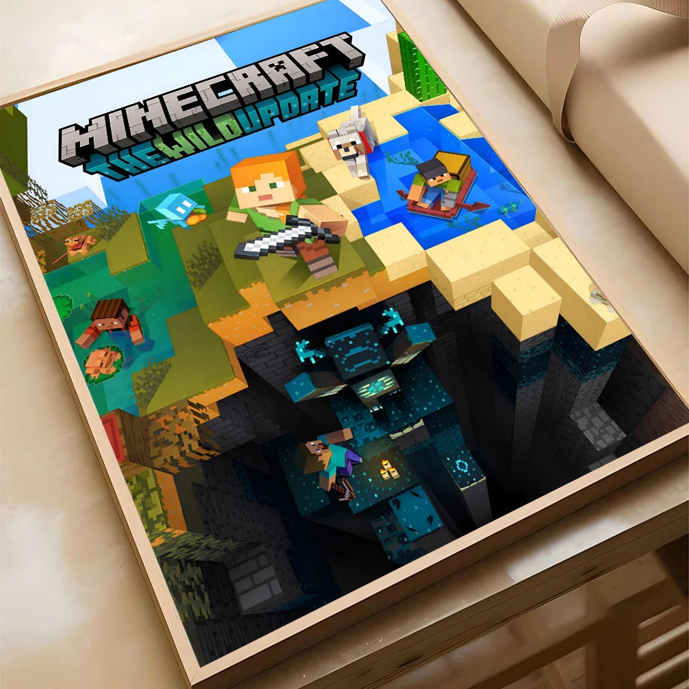 1PC PC Game M-Minecraft Poster Poster Paper Print Home Living Room Bedroom Entrance Bar Cafe Art Painting Decoration