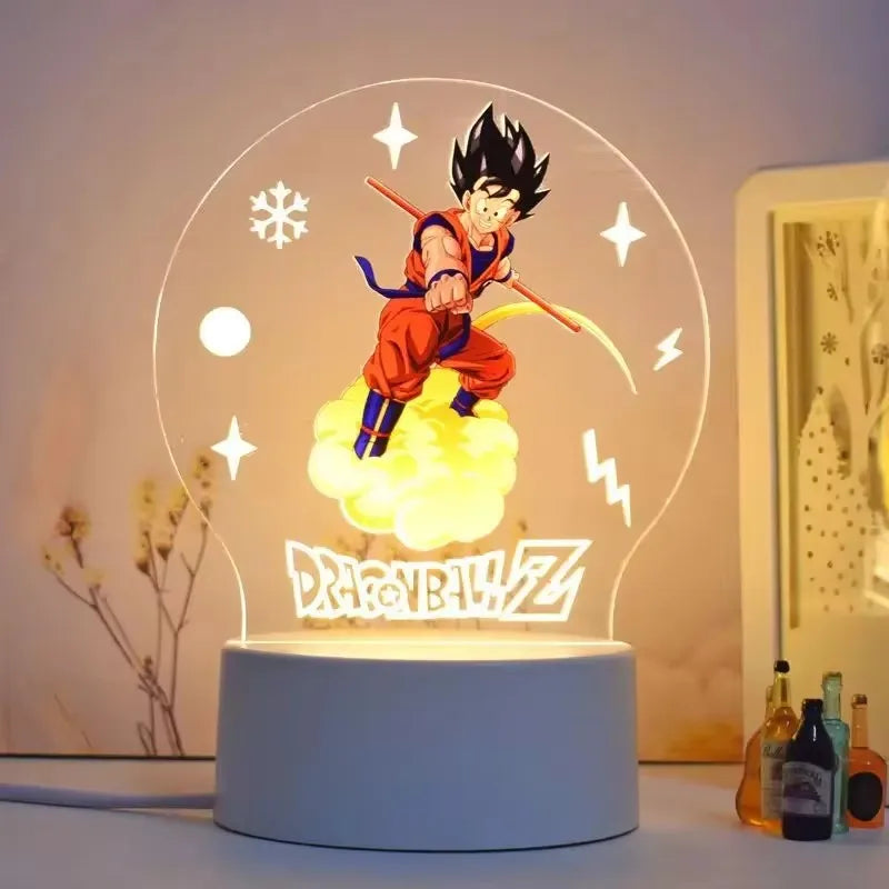2024 Dragon Ball night light animation peripheral figures 3D ornaments Goku cartoon stand table lamp men women birthday gifts