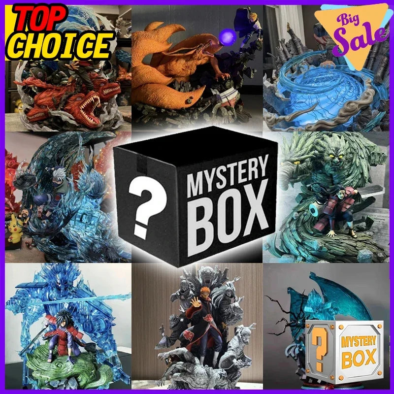 Naruto Anime Figure Blind Box 12 PCS Mystery Box Collection Random Character Uzumaki Naruto Sasuke Kakashi Action Figure Gift