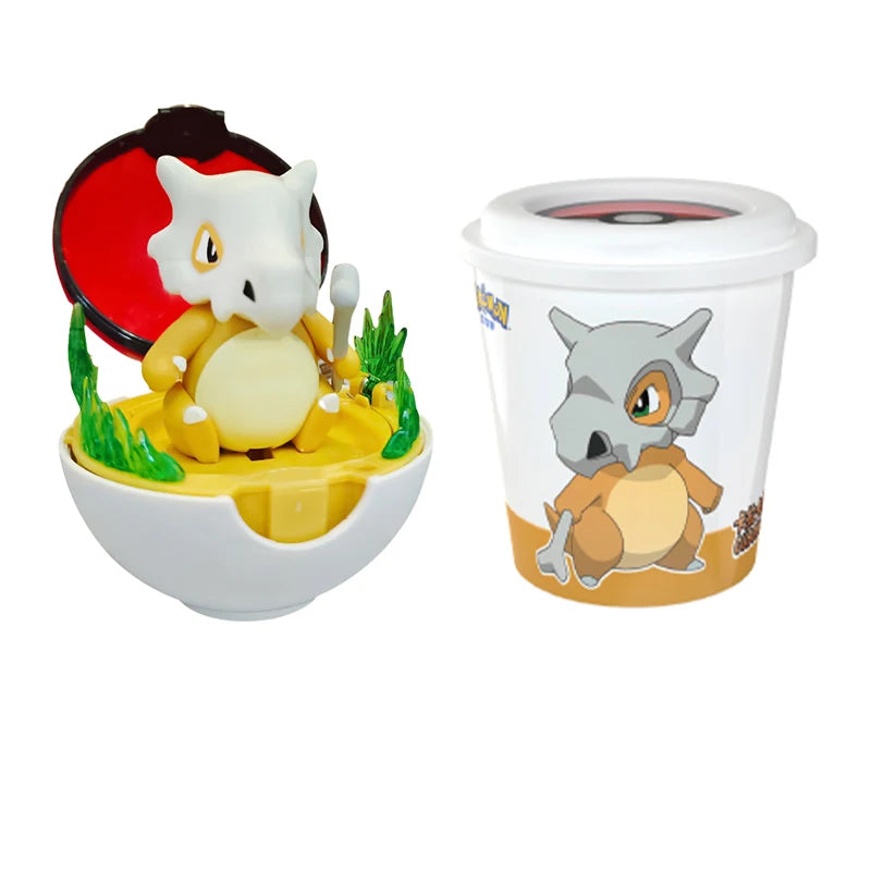 Pokemon Figure Bulbasaur Eevee Charmander Squirtle Pikachu Piplup Cubone Mimikyu Jigglypuff Poke Ball Pokeball Toy Ornament Doll