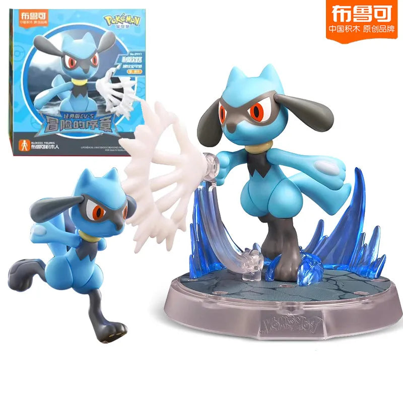 Original Blokees Pokemon Charizard Greninja Meowscarada Ceruledge Pikachu Blind Box Building Blocks Action Figure Anime Doll Toy