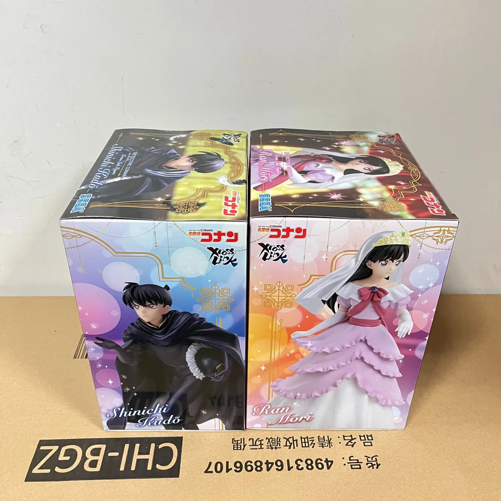 In Stock Original SEGA Detective Conan Xross Link Figure Kudou Shinichi/Mouri Ran Anime Figure Toy Model Ornaments Statue Gift