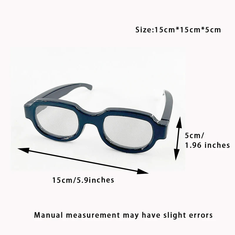 LED Conan Science Fiction Glasses Concert NightClub Cosplay Conan Props Cool LED Visor Glasses Glowing Round Frame Glasses