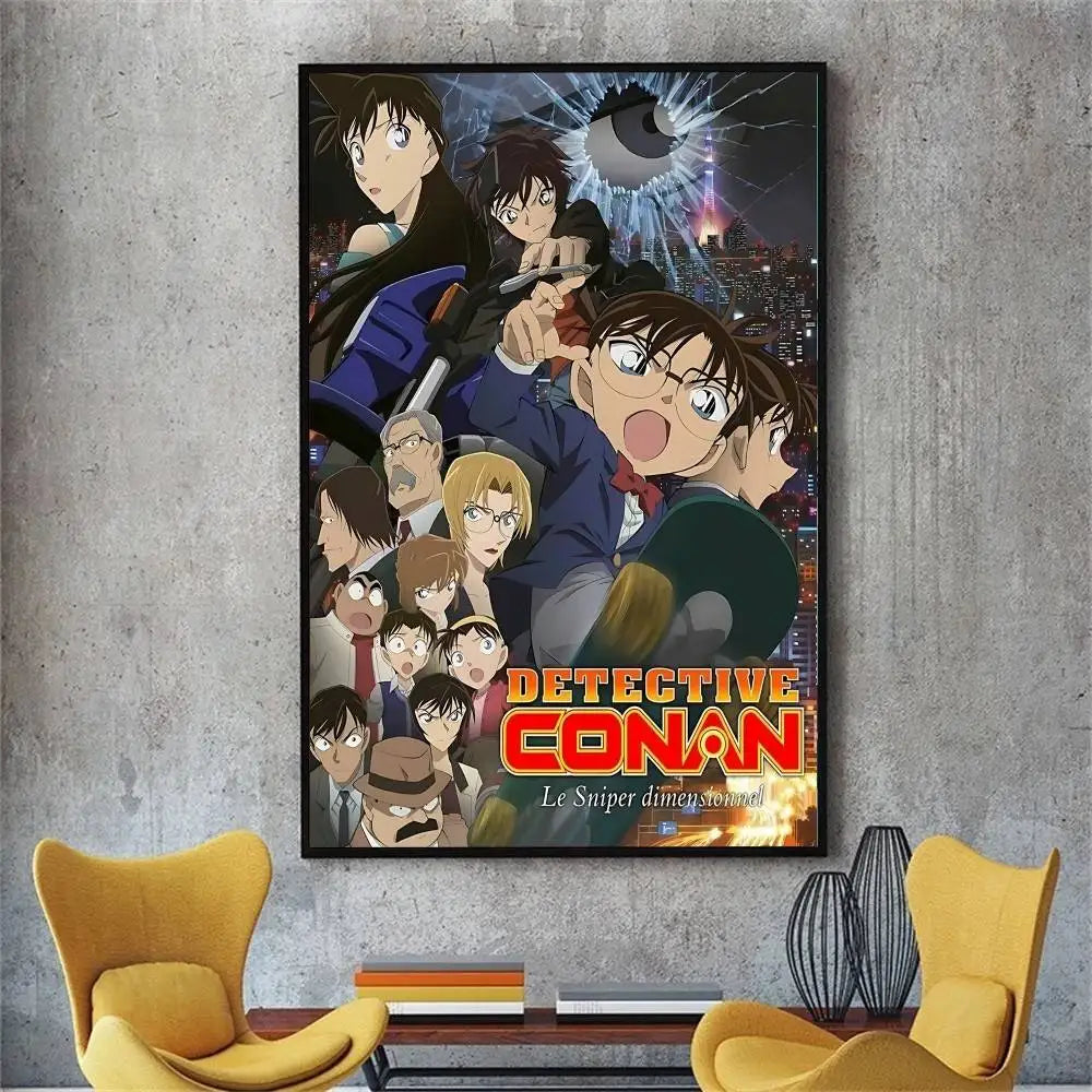 Japanese Detective Conan Poster No Framed Poster Kraft Club Bar Paper Vintage Poster Wall Art Painting Bedroom Study Stickers