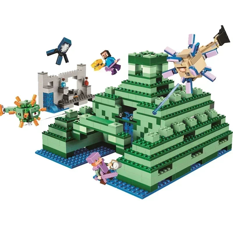 World The Creeper Mine Deep Dark Battle Building Blocks Bricks Toy