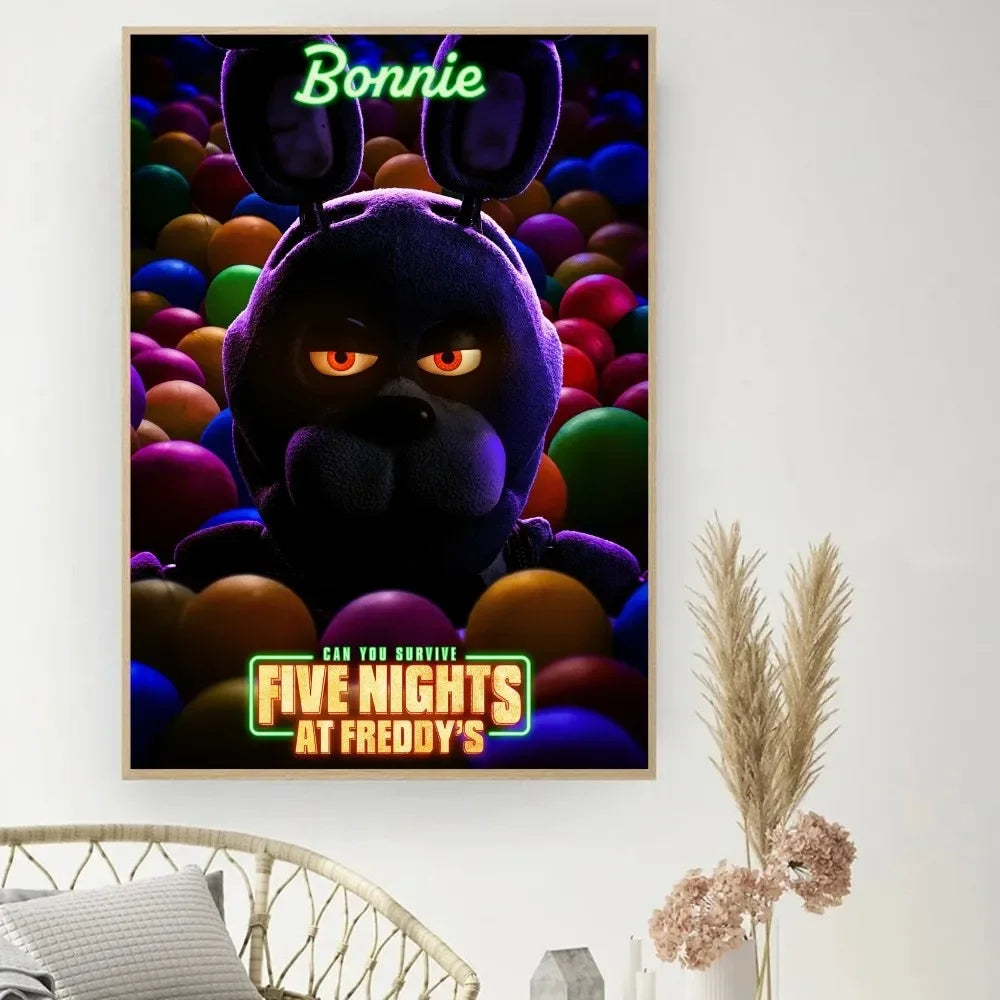 ملصق لعبة F-Five N-Nights at Freddy's DIY ملصق فيلم عتيق لوحة فنية جدارية ملصقات دراسية لوحة حائط صغيرة الحجم
