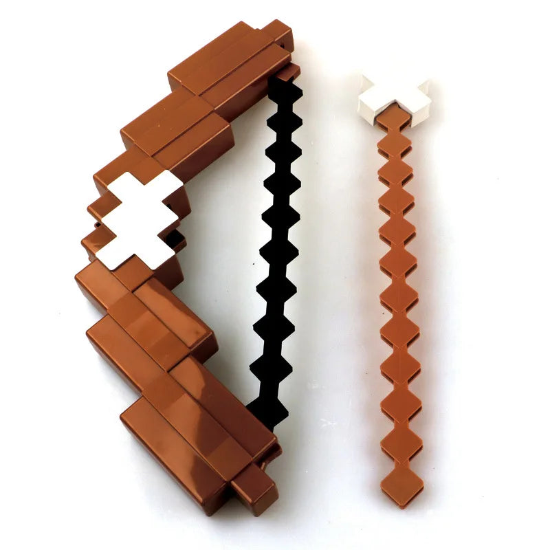 2025 NEW! Minecraft Emit Ultimate Bow and Arrow with Sound Effects Soft Weapon Action Figure Model Outdoor Toys for Gifts