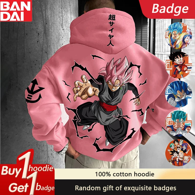 Dragon Ball Classic Animation 2025 Autumn Sports Comfort Hoodie American Hot Blood Trend Men's and Women's Hoodies