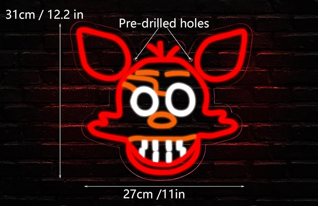 foxy Neon Signs LED Neon Light Sign Light Up Neon Signs Wall Decor for Game Room Man Cave Bar Decor Store Club Bistro