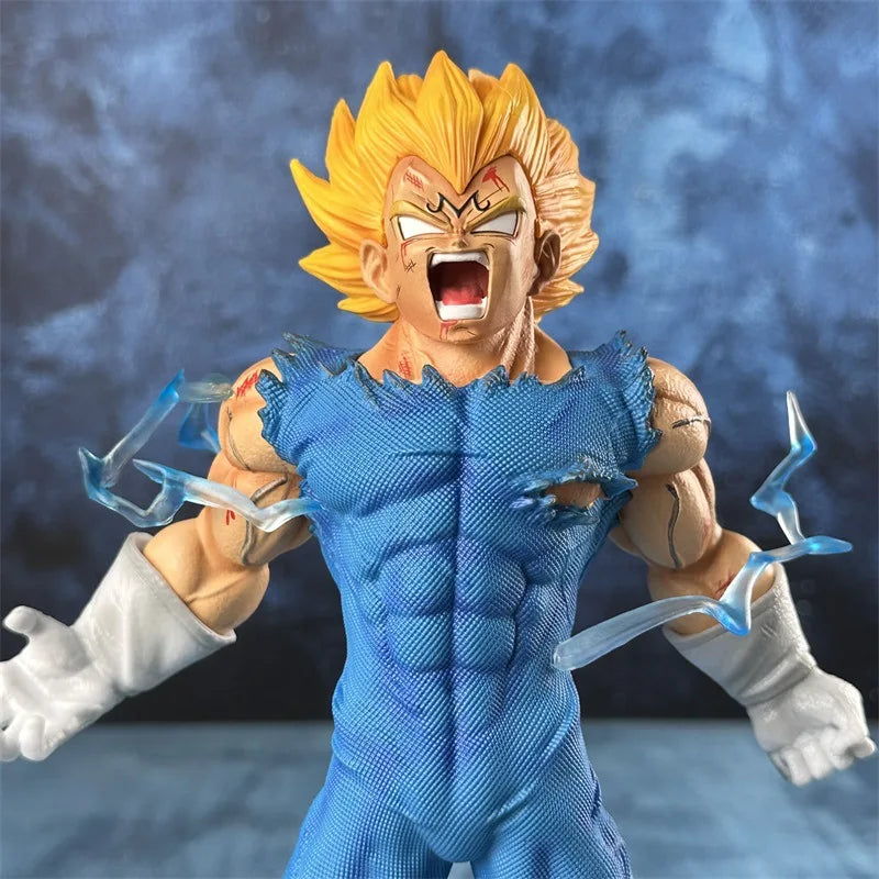 27cm Dragon Ball Z Majin Vegeta Anime Figure Self-destruct Super Saiyan Action Figures Pvc Statue Figurine Model Toys Gift