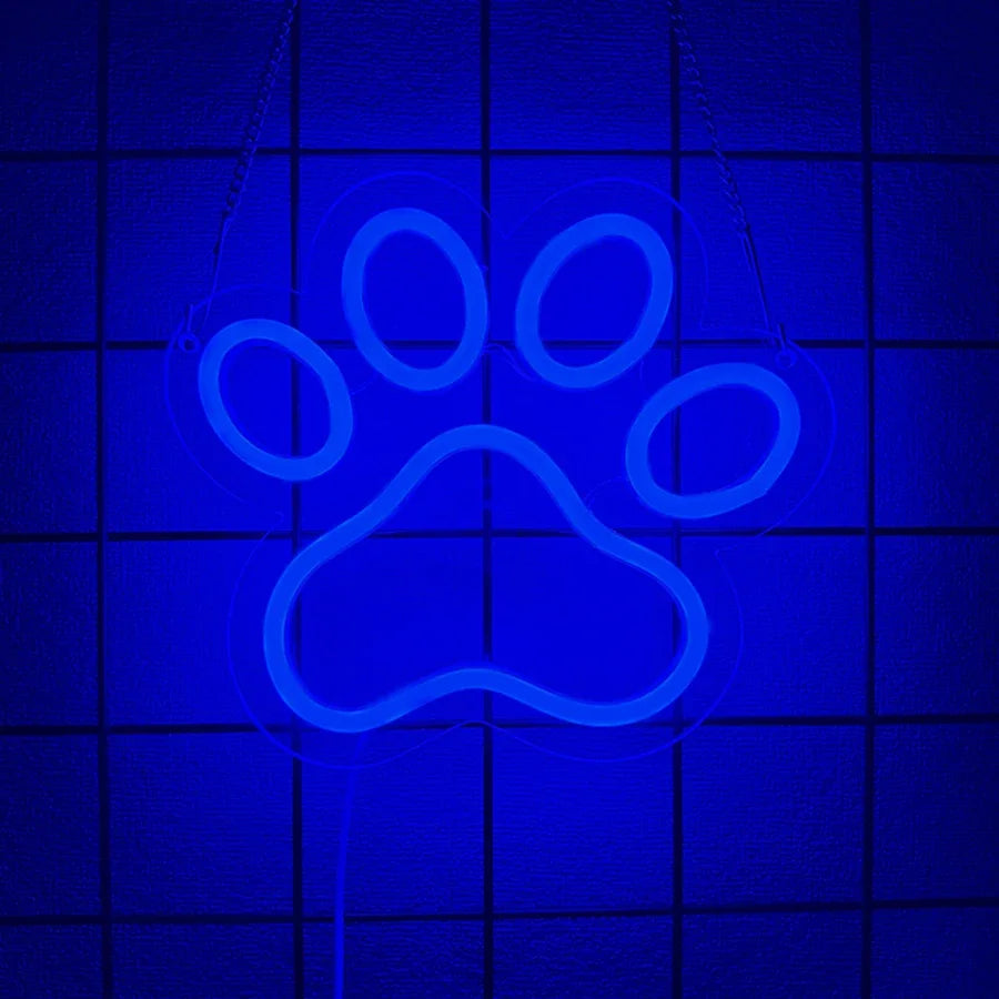 تُستخدم لتزيين الحائط، تعمل بالطاقة عبر USB، تُستخدم في مصابيح الحائط الفنية في الغرف والحانات والمكاتب ومتاجر الحيوانات الأليفة، لافتة نيون LED على شكل كلب جميل