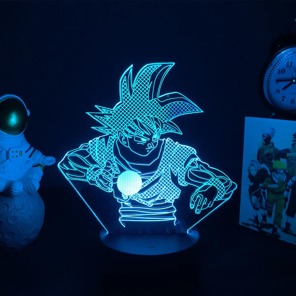 Anime Dragon Ball Lamp Led Acrylic Stand Super Saiyan Goku Figure For  Child Bedroom Decor Nightlight Cool Kids Birthday Gift