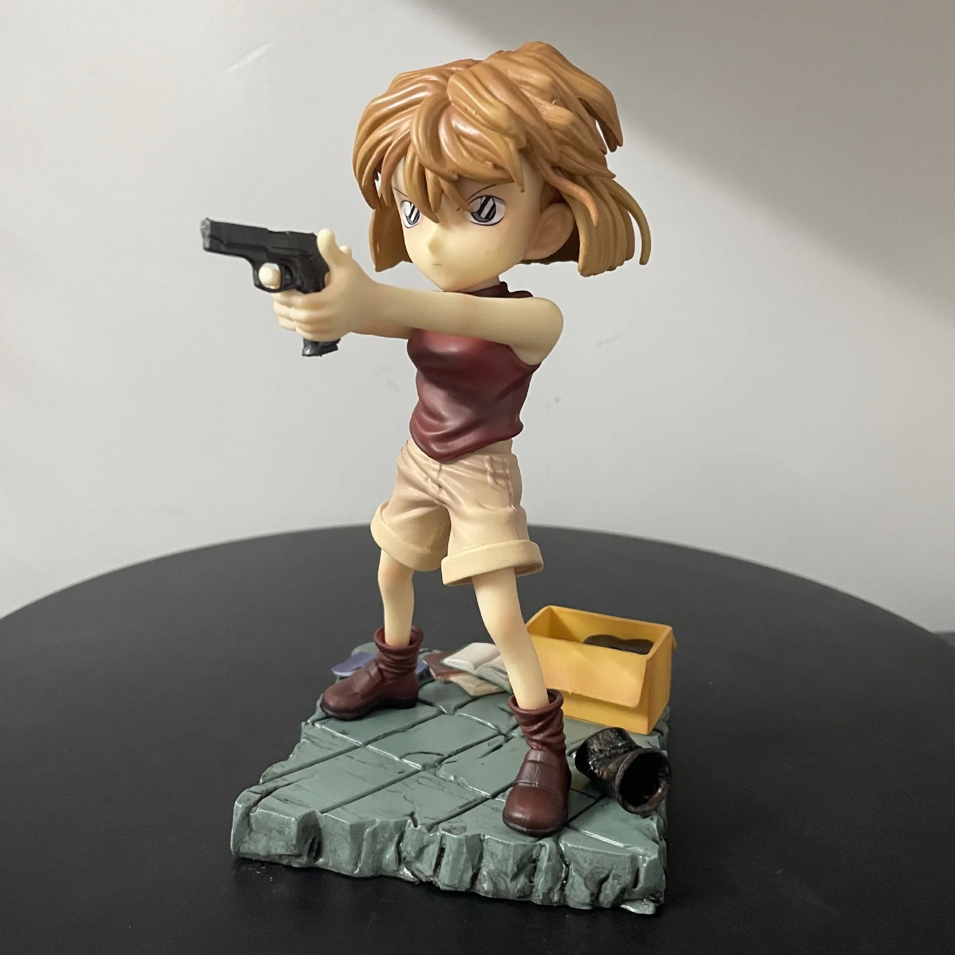 18cm Detective Conan Conan Edogawa Haibara Ai Raise Gun Anime Figure Model Gk Statue Collection Desktop Decoration Ornament Toys
