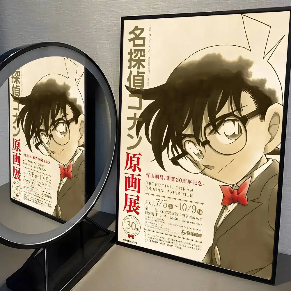Hot Anime D-Detective C-Conan Poster High Quality Dorm Living Room Aesthetic Wall Decoration Painting Stickers Gift