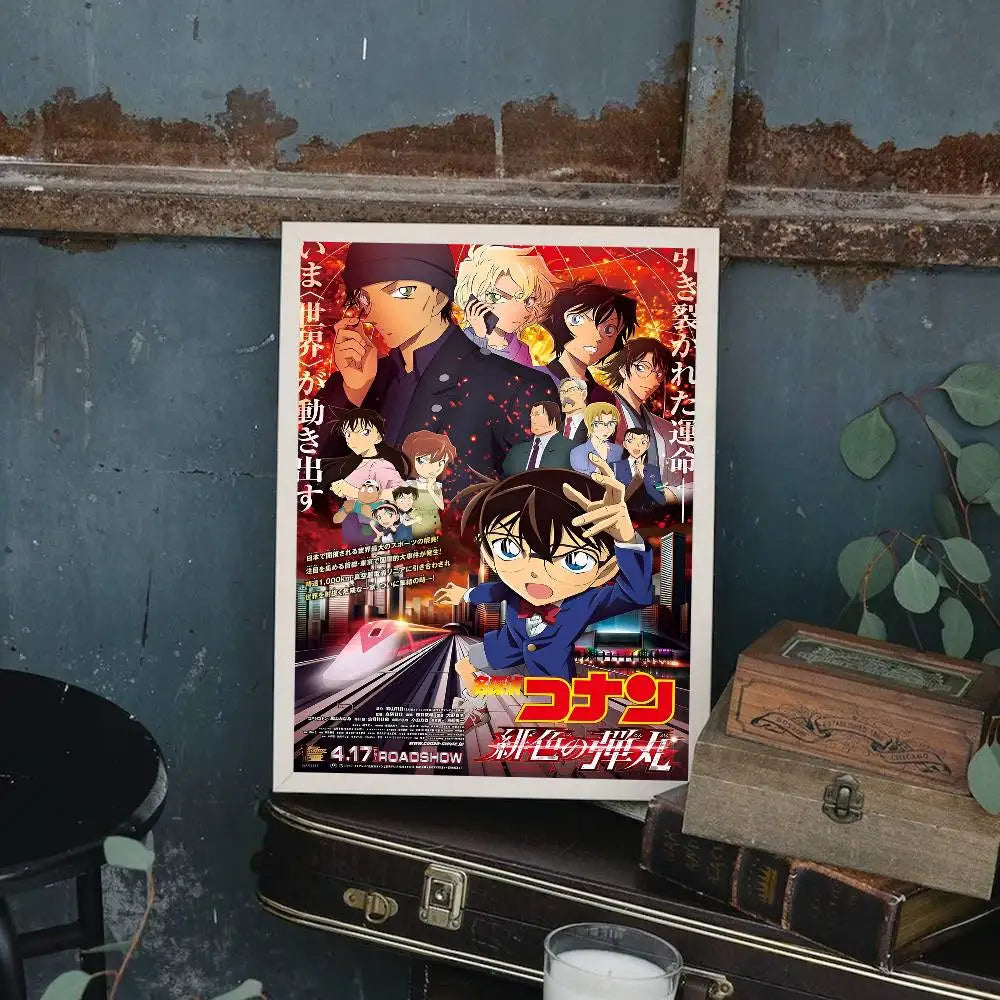 1pc Japanese Detective Conan Anime Movie Poster Print For Bedroom Living Room Home Decor Painting Wall Art HD Picture Mural