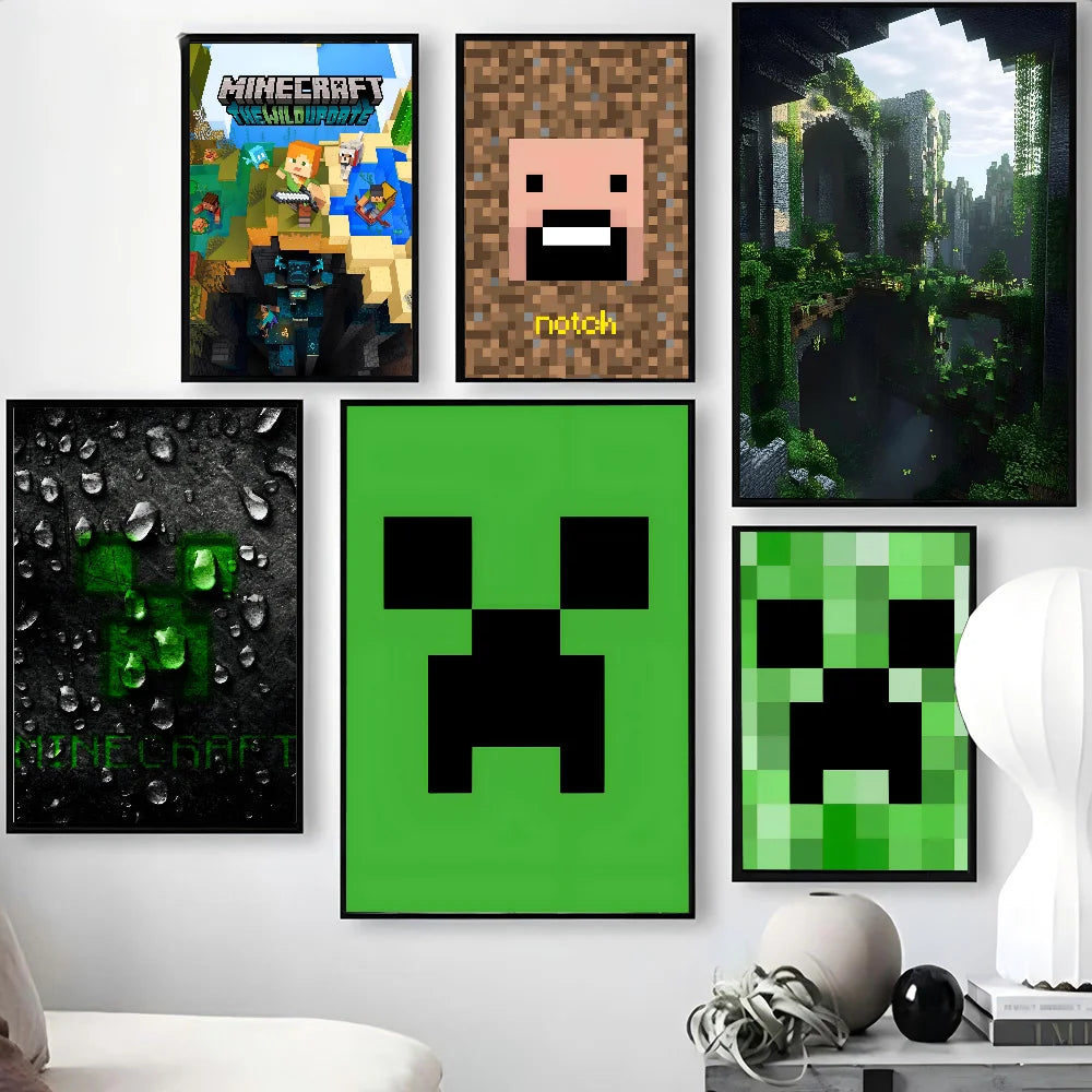 1PC PC Game M-Minecraft Poster Poster Paper Print Home Living Room Bedroom Entrance Bar Cafe Art Painting Decoration