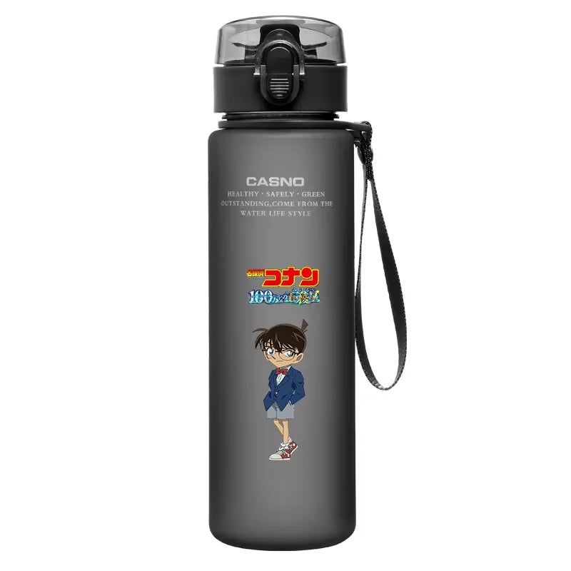 Detective Conan Anime Water Bottle 560ML Portable Sports Plastic Cup Kid Portable Outdoor Sports Drinking Bottle Gift Peripheral