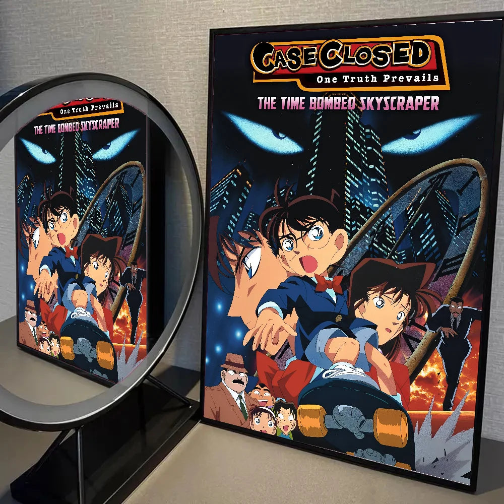 Detective C-Conan Poster Poster Self-adhesive Art Waterproof Paper Sticker Coffee House Bar Room Wall Decor