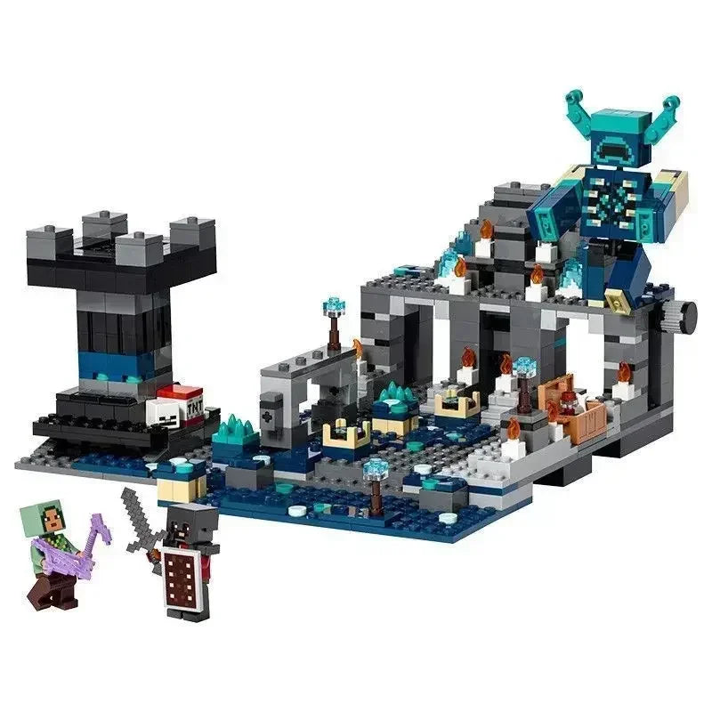 World The Creeper Mine Deep Dark Battle Building Blocks Bricks Toy