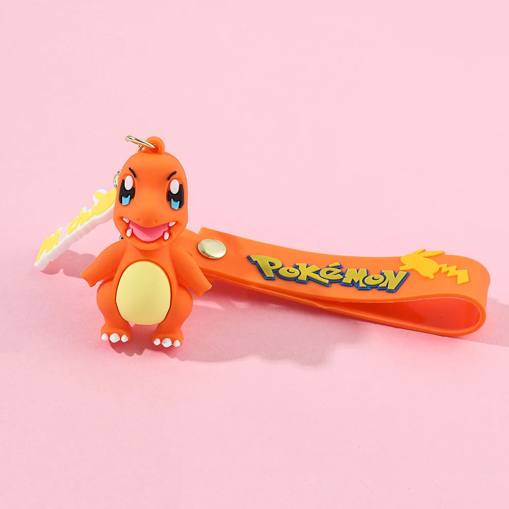 Pokémon Keychain Set - Cute Pikachu & Friends Q Version Keyring, Anime Backpack Charm, Kawaii Gift for Fans & Couples (Birthday