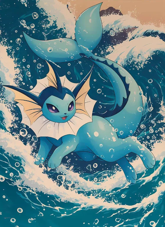 P-Pokemon Japanese Anime Canvas Painting Kawaii Elf Pets HD Poster Retro Bar Noodle Room Living Room Home Mural Decor Kids Gifts