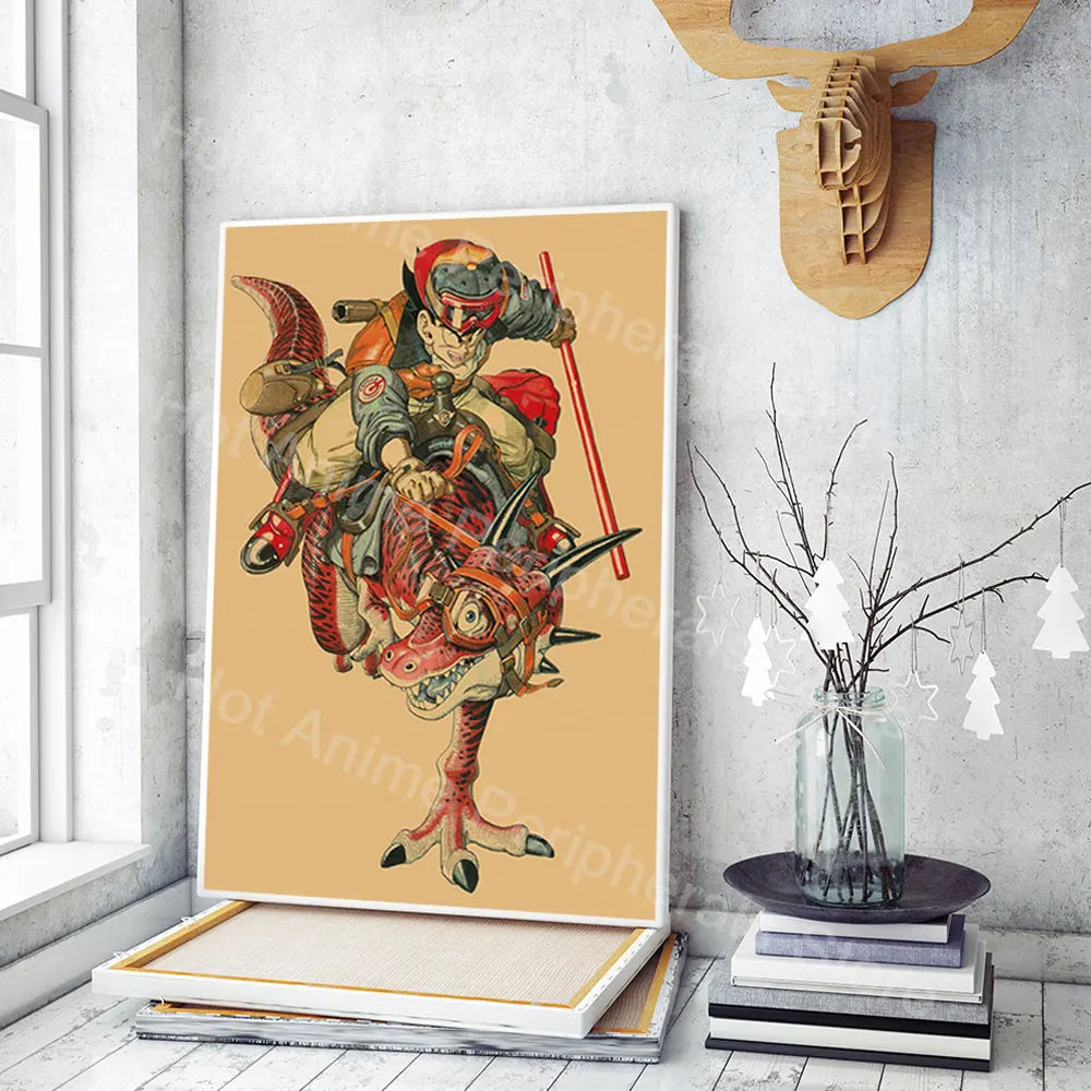 Vintage Posters Dragon Ball Peripheral Anime figures Vegeta Goku Picture Art Canvas Painting for Kids Bedroom Mural Decor Gifts