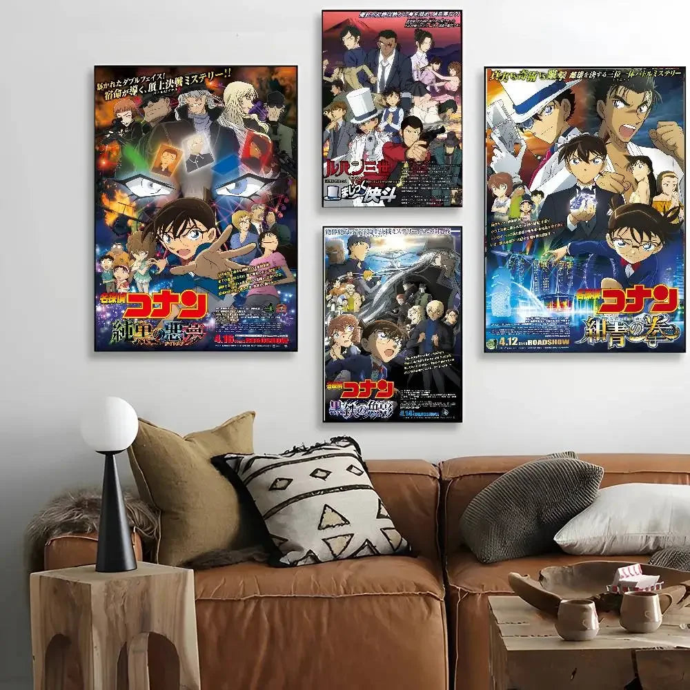 D-Detective C-Conan Movie Poster Canvas painting poster with prints Home bedroom living room decoration gift