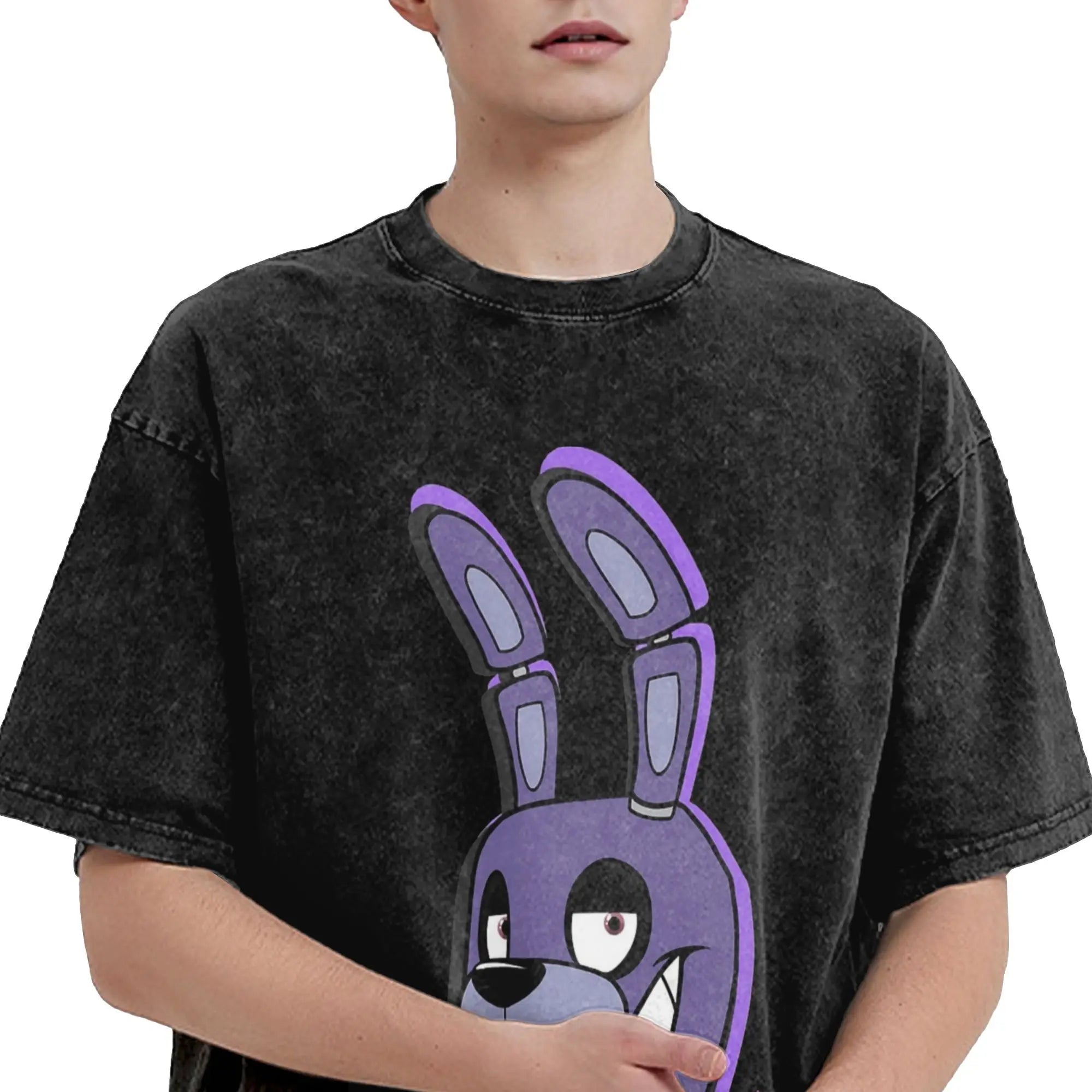 تي شيرت رجالي قطني أساسي مناسب لعام 2000، تي شيرت صيفي من FNAF At Freddy's، برقبة دائرية، تي شيرت عصري، مقاس كبير، قابل للتخصيص بنفسك