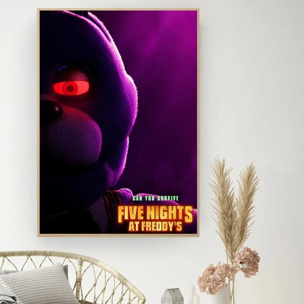 ملصق لعبة F-Five N-Nights at Freddy's DIY ملصق فيلم عتيق لوحة فنية جدارية ملصقات دراسية لوحة حائط صغيرة الحجم