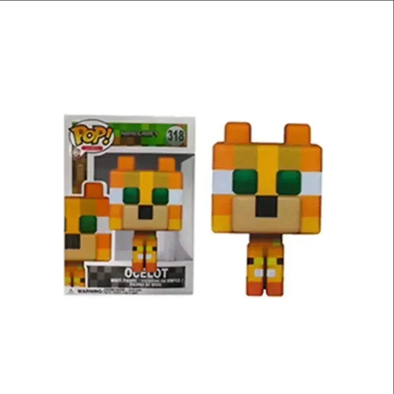 2PCS POP Minecrafts Figure Steve Zombie Doll Decoration Ornaments Alex #317 PVC Action Figure Collection Model Children Toy Gift