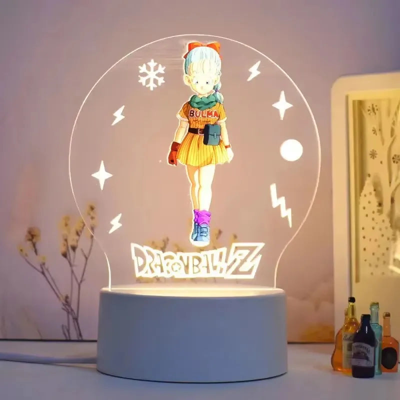 2024 Dragon Ball night light animation peripheral figures 3D ornaments Goku cartoon stand table lamp men women birthday gifts