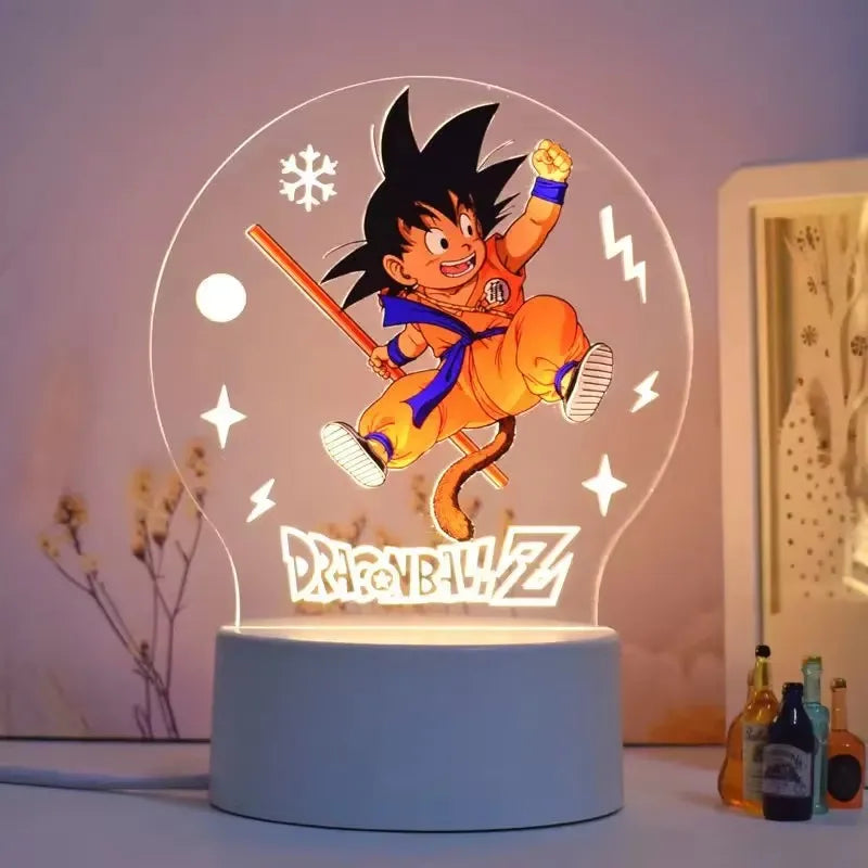 2024 Dragon Ball night light animation peripheral figures 3D ornaments Goku cartoon stand table lamp men women birthday gifts
