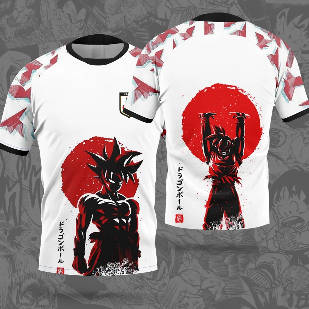 Men's Anime Dragon Ball Goku Graphic Jersey 3D Printed Short Sleeve Tee Cool Apparel for Fans Stylish Casual Sports Wear
