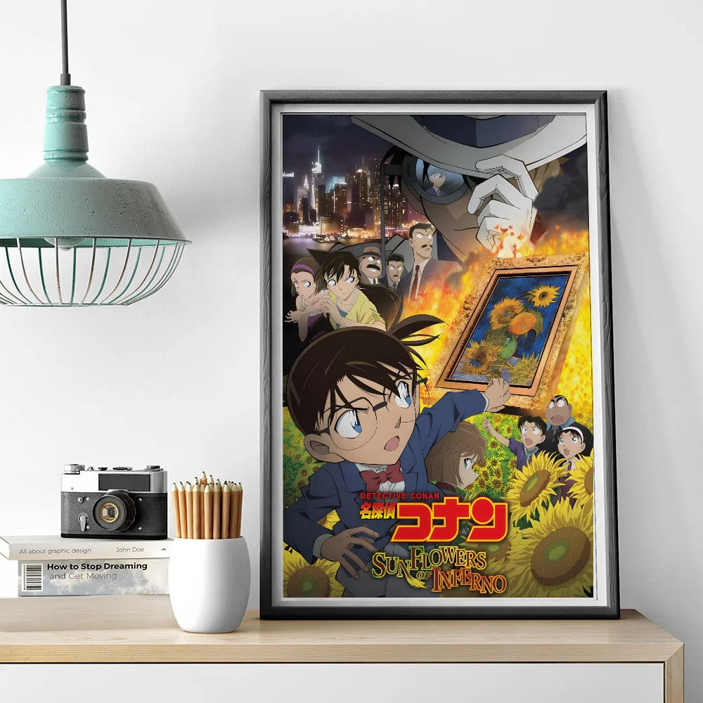 1PC Detective C-Conan Poster Self-adhesive Art Waterproof Paper Sticker Coffee House Bar Room Wall Decor