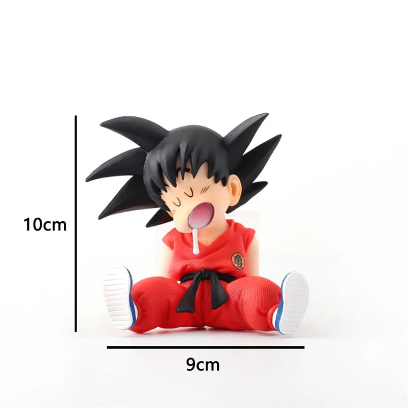 10cm Dragon Ball Anime Figure Son Goku Super Saiyan Q Version Model Figurine PVC Statue Collection Toys Children Christmas Gifts
