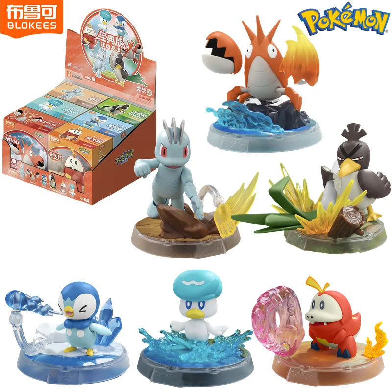Original Blokees Pokemon Charizard Greninja Meowscarada Ceruledge Pikachu Blind Box Building Blocks Action Figure Anime Doll Toy