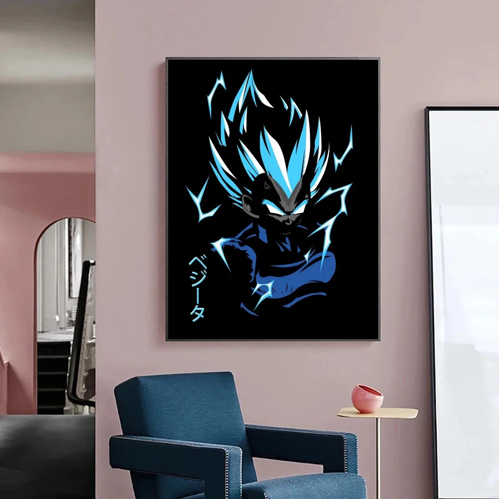 Japanese Anime Canvas Painting Dragon Ball vintage Goku Poster Prints Mural Pictures Wall Art Living Room anime Home Decor Gifts