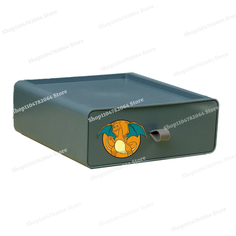 Pokemons Desktop Organizer Drawer Style Storage Box Office Multi-layer Small Storage Cabinet Bookshelf Assembled Case Party Gift