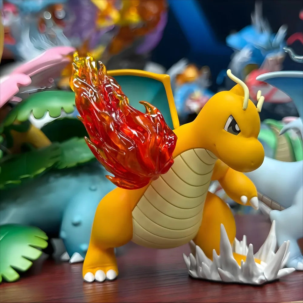 10cm/3.93in Anime Pokemon Figure Fire Punch Dragonite Action Figures Pvc Collection Model Toys for Children Gifts