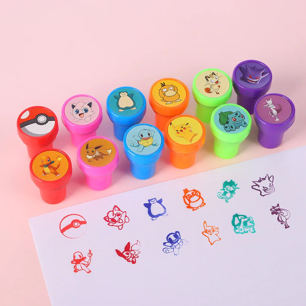 Pokemon Birthday Party Favors Pikachu Slap Bracelet Stamps Gifts Christmas Stocking Fillers Party Supplies Decoration Souvenirs